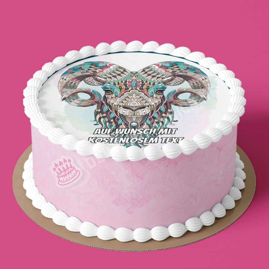 Motiv: Abstrakt - Widder - Hochwertige und individuelle Tortenaufleger für jeden Anlass
Tortenaufleger Abstrakt - Widder 20cm Kreis
Ein Aufleger mit einem abstrakten Widderkopf
Unsere Tortena - Tortenbild - DeintortenbildAbstrakt - Widder