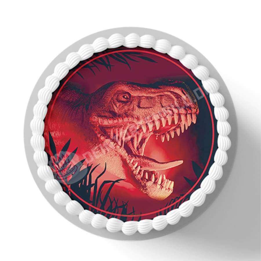 Motiv: Angestrahlter T-Rex Dino Kopf - Hochwertige und individuelle Tortenaufleger für jeden Anlass
Tortenaufleger Angestrahlter T-Rex Dino Kopf in 20cm Kreis
Dieser Tortenaufleger mit einem gefährlichen - Tortenbild - Deintortenbild-Rex Dino Kopf