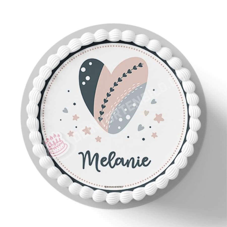 Motiv: Elegantes Herz - Name anpassbar - Hochwertige und individuelle Tortenaufleger für jeden Anlass
Tortenaufleger Elegantes Herz - Name anpassbar in 20cm Kreis
Unsere Tortenaufleger sind ein ideales Ges - Tortenbild - DeintortenbildElegantes Herz -