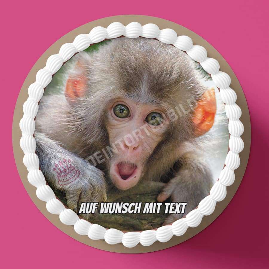 Motiv: Baby Affe erstaunt - Hochwertige und individuelle Tortenaufleger für jeden Anlass
Tortenaufleger Baby Affe erstaunt in 20cm Kreis
Dieser Tortenaufleger mit einem lustigen Baby Affe der - Tortenbild - DeintortenbildBaby Affe erstaunt