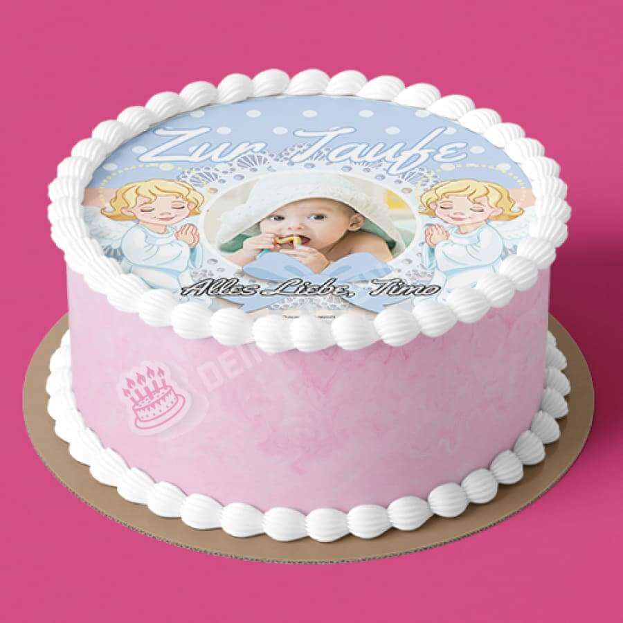 Fotomotiv: Taufe - Blau mit zwei Engel - Hochwertige und individuelle Tortenaufleger für jeden Anlass
Tortenaufleger Fotomotiv Taufe - Blau mit zwei Engel 20cm Kreis
Unser Tortenaufleger mit dem Motiv von - Tortenbild - DeintortenbildTaufe - Blau mit zwei Engel