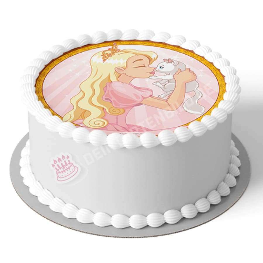 Motiv: Prinzessin kuschelt mit Katze - Hochwertige und individuelle Tortenaufleger für jeden Anlass
Tortenaufleger Prinzessin kuschelt mit Katze in 20cm Kreis
Ein Aufleger mit einer Prinzessin und einer - Tortenbild - DeintortenbildPrinzessin kuschelt mit Katze