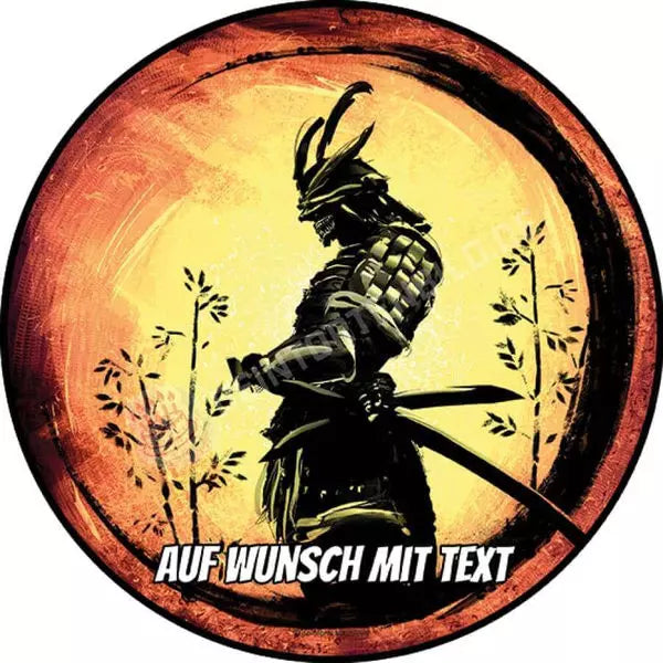 Motiv: Samurai vor Sonnenuntergang - Hochwertige und individuelle Tortenaufleger für jeden Anlass
Tortenaufleger Samurai vor Sonnenuntergang in 20cm Kreis
Ein Aufleger mit einem gezeichneten Samurai Kr - Tortenbild - DeintortenbildSamurai vor Sonnenuntergang