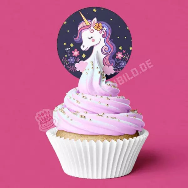 Muffinaufleger Motiv: Einhorn - Deintortenbild.de Tortenaufleger aus Esspapier: Oblatenpapier / 15 Stück x 5cm, Oblatenpapier / 24 Stück x 4cm, Zuckerpapier / 15 Stück x 5cm, Zuckerpapier / 24 Stück x 4cm, Fondantpapier / 15 Stück x 5cm, Fondantpapier / 24 Stück x 4cm