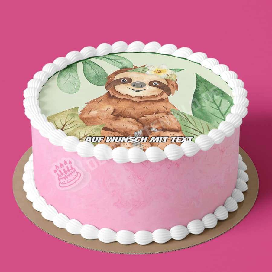 Motiv: Faultier - Hochwertige und individuelle Tortenaufleger für jeden Anlass
Tortenaufleger Faultier 20cm Kreis
Unsere Tortenaufleger sind ein ideales Geschenk für besondere Mensch - Tortenbild - DeintortenbildMotiv