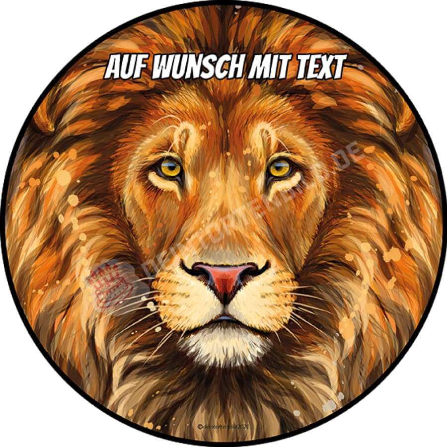 Motiv: Löwenkopf - Hochwertige und individuelle Tortenaufleger für jeden Anlass
Tortenaufleger Löwenkopf in 20cm Kreis
Unsere Tortenaufleger sind ein ideales Geschenk für besondere Men - Tortenbild - DeintortenbildMotiv