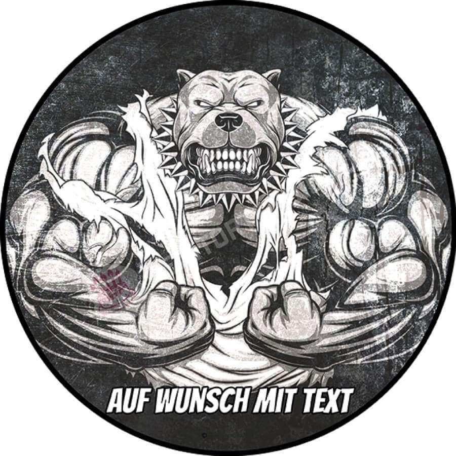 Motiv: Bulldogge Sport Fitness - Hochwertige und individuelle Tortenaufleger für jeden Anlass
Tortenaufleger Bulldogge Sport Fitness in 20cm Kreis
Dieser Tortenaufleger mit einer wütenden Bulldogge - Tortenbild - DeintortenbildBulldogge Sport Fitness