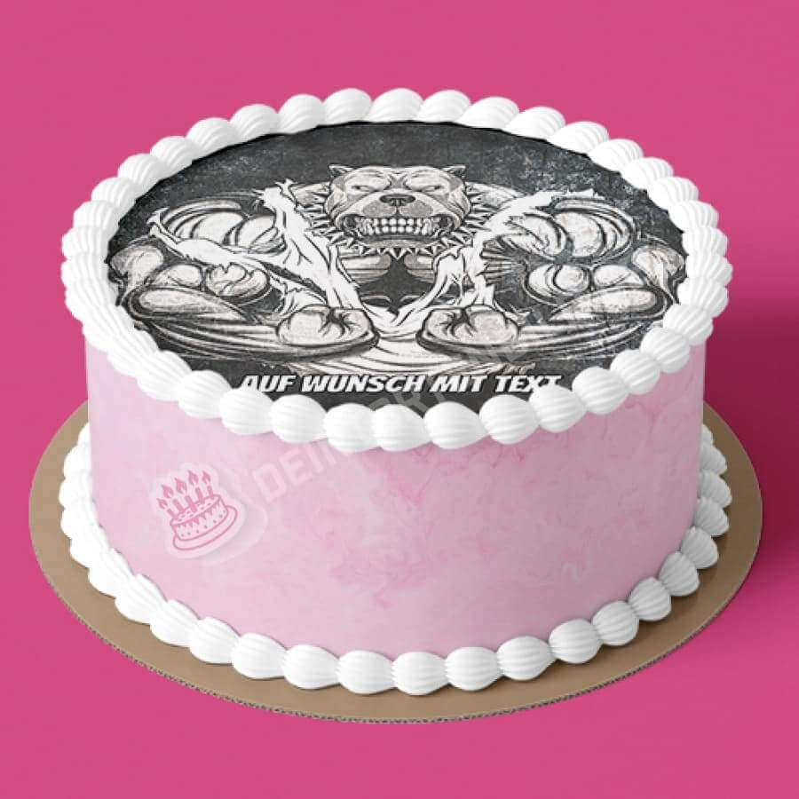 Motiv: Bulldogge Sport Fitness - Hochwertige und individuelle Tortenaufleger für jeden Anlass
Tortenaufleger Bulldogge Sport Fitness in 20cm Kreis
Dieser Tortenaufleger mit einer wütenden Bulldogge - Tortenbild - DeintortenbildBulldogge Sport Fitness