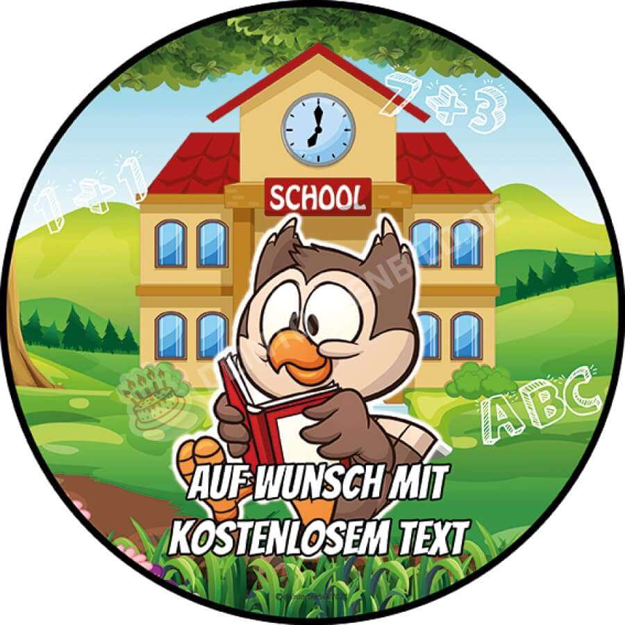 Motiv: Einschulung - lesende Eule - Hochwertige und individuelle Tortenaufleger für jeden Anlass
Tortenaufleger Einschulung - Lesende Eule in 20cm Kreis
Unsere Tortenaufleger sind ein ideales Geschenk - Tortenbild - DeintortenbildEinschulung - lesende Eule