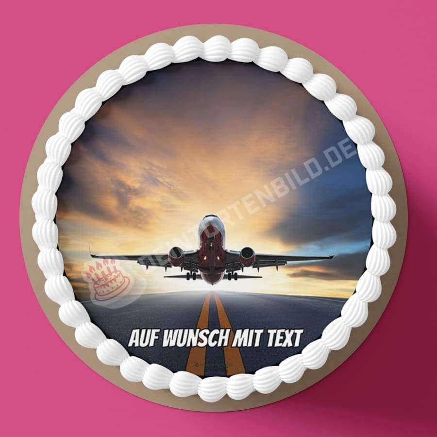 Motiv: Flugzeug hebt ab - Hochwertige und individuelle Tortenaufleger für jeden Anlass
Tortenaufleger Flugzeug hebt ab 20cm Kreis
Unsere Tortenaufleger sind ein ideales Geschenk für besonder - Tortenbild - DeintortenbildFlugzeug hebt ab