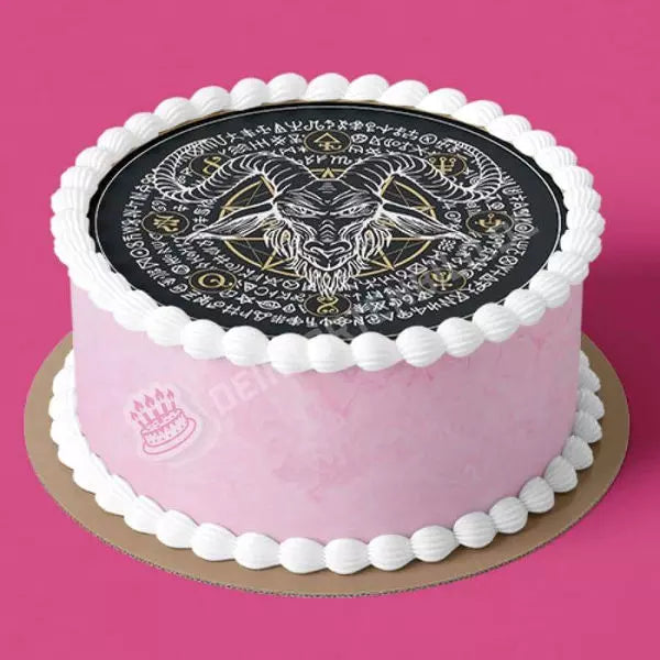 Motiv: Schwarze Magie Pentagram - Hochwertige und individuelle Tortenaufleger für jeden Anlass
Tortenaufleger Schwarze Magie Pentagram in 20cm Kreis
Unsere Tortenaufleger sind ein ideales Geschenk f - Tortenbild - DeintortenbildSchwarze Magie Pentagram