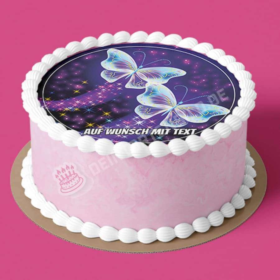 Motiv: Leuchtende Schmetterlinge - Hochwertige und individuelle Tortenaufleger für jeden Anlass
Tortenaufleger Leuchtende Schmetterlinge in 20cm Kreis
Unsere Tortenaufleger sind ein ideales Geschenk f - Tortenbild - DeintortenbildLeuchtende Schmetterlinge