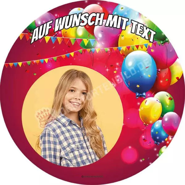 Motiv: Rotes Geburtstags Fotomotiv - Hochwertige und individuelle Tortenaufleger für jeden Anlass
Tortenaufleger Rotes Geburtstags Fotomotiv 20cm Kreis
Unsere Tortenaufleger sind ein ideales Geschenk f - Tortenbild - DeintortenbildRotes Geburtstags Fotomotiv