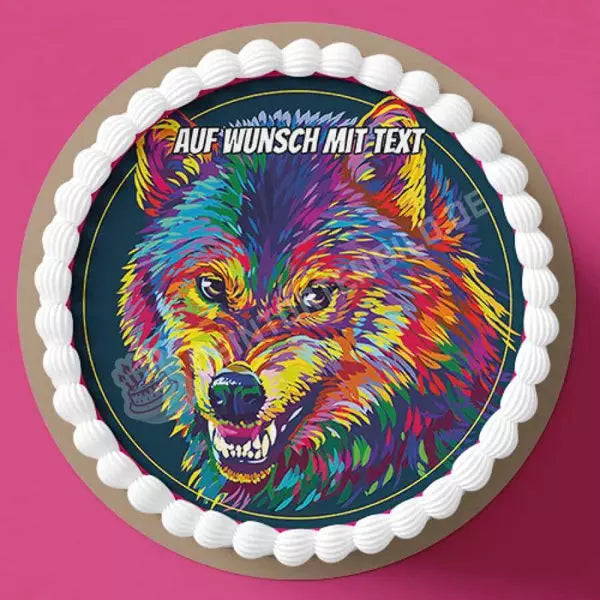 Motiv: Wolf Aggressiv Bunt - Hochwertige und individuelle Tortenaufleger für jeden Anlass
Tortenaufleger Wolf Aggressiv Bunt in 20cm Kreis
Unsere Tortenaufleger sind ein ideales Geschenk für bes - Tortenbild - DeintortenbildWolf Aggressiv Bunt