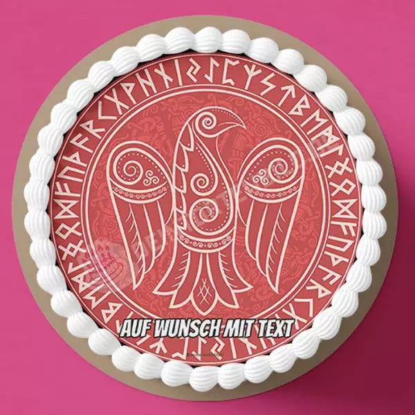 Motiv: Wikinger Symbole Odins Rabe - Hochwertige und individuelle Tortenaufleger für jeden Anlass
Tortenaufleger Wikinger Symbole Odins Rabe in 20cm Kreis
Unsere Tortenaufleger sind ein ideales Geschen - Tortenbild - DeintortenbildWikinger Symbole Odins Rabe