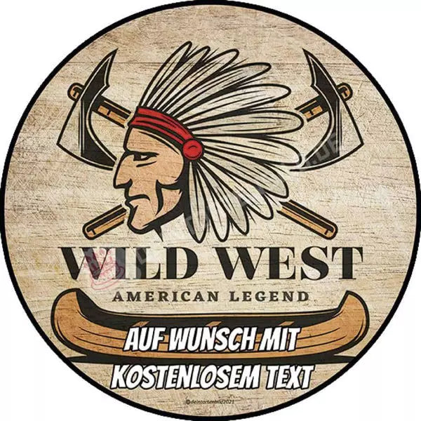 Motiv: Wilder Westen Logo Indianer - Hochwertige und individuelle Tortenaufleger für jeden Anlass
Tortenaufleger Wilder Westen Logo Indianer 20cm Kreis
Unsere Tortenaufleger sind ein ideales Geschenk f - Tortenbild - DeintortenbildWilder Westen Logo Indianer