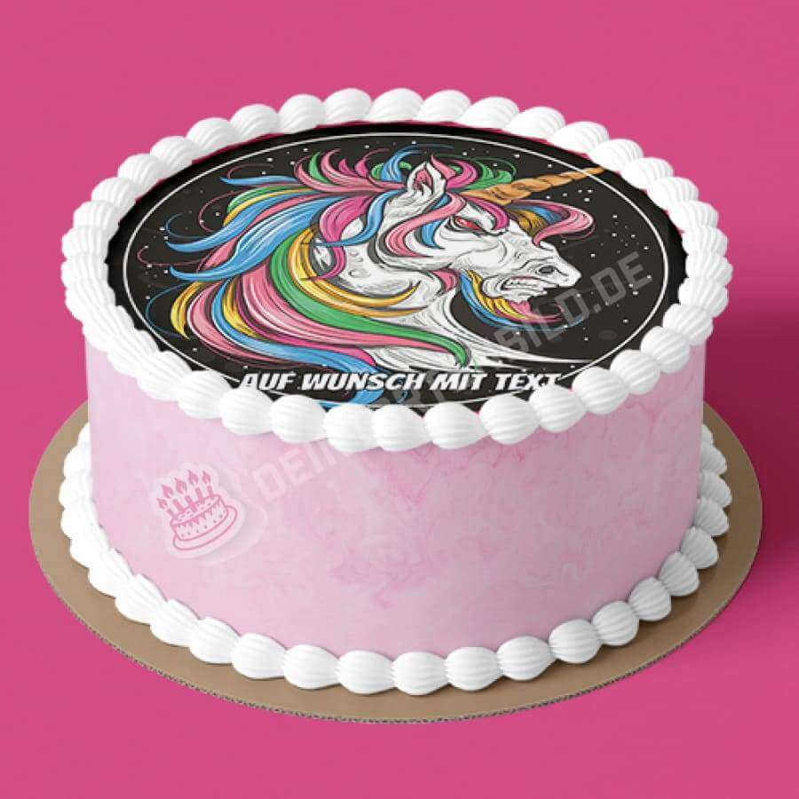Motiv: Böses Einhorn von Deintortenbild – Tortenaufleger, Tortenfoto, Tortenbild, personalisiert & individuell bei Deintortenbild.de