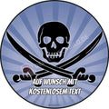 Motiv: Piratenschädel - Deintortenbild.de Tortenaufleger aus Esspapier: Oblatenpapier / Blue, Oblatenpapier / Red, Zuckerpapier / Blue, Zuckerpapier / Red, Fondantpapier / Blue, Fondantpapier / Red