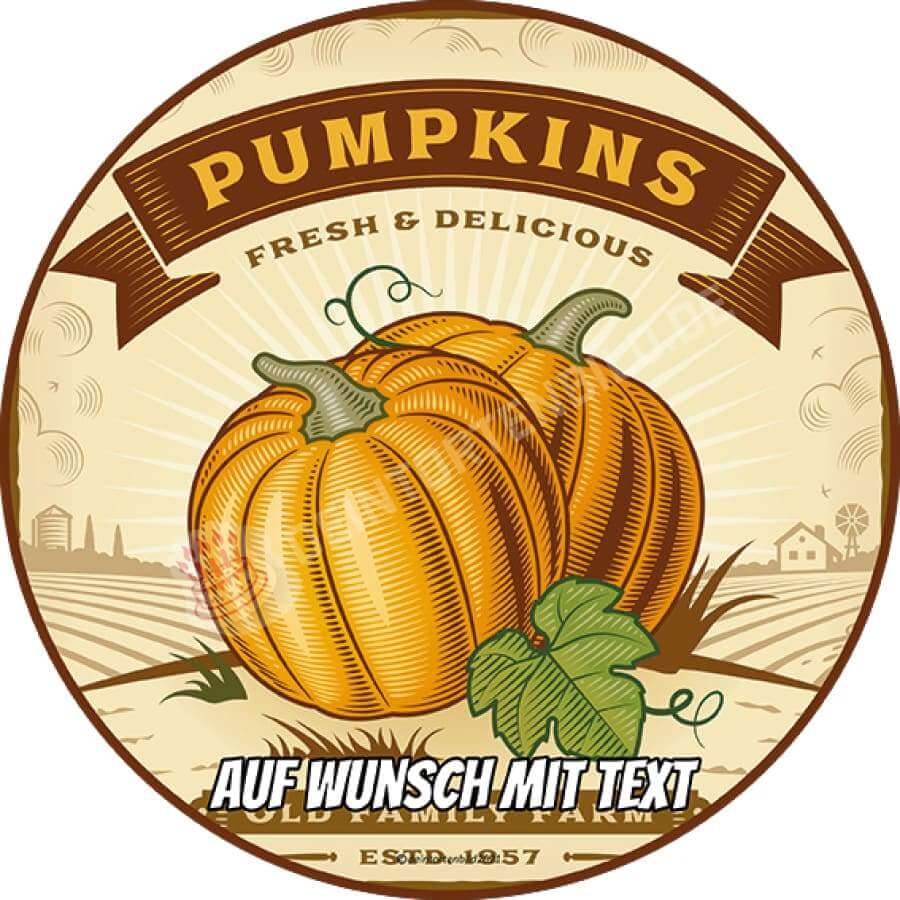 Motiv: Erntedank - Kürbisse Vintage Stil von Deintortenbild – Tortenaufleger, Tortenfoto, Tortenbild, personalisiert & individuell bei Deintortenbild.de