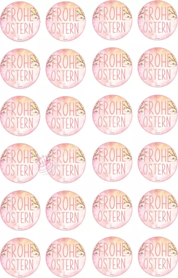 Muffinaufleger Motiv: Frohe Ostern Schriftzug - Deintortenbild.de Tortenaufleger aus Esspapier: Oblatenpapier / 15x5cm, Oblatenpapier / 24x4cm, Zuckerpapier / 15x5cm, Zuckerpapier / 24x4cm, Fondantpapier / 15x5cm, Fondantpapier / 24x4cm