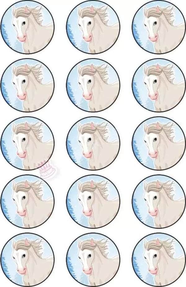 Muffinaufleger Motiv: Beiges Pferd (15x5cm) von Deintortenbild – Tortenaufleger, Tortenfoto, Tortenbild, personalisiert & individuell bei Deintortenbild.de