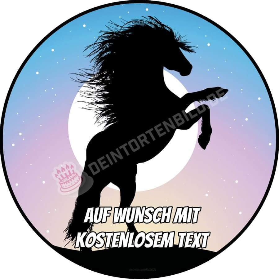 Motiv: Pferd Silhouette Aufrecht von Deintortenbild – Tortenaufleger, Tortenfoto, Tortenbild, personalisiert & individuell bei Deintortenbild.de